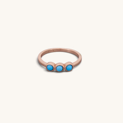 Turquoise Trio Rings
