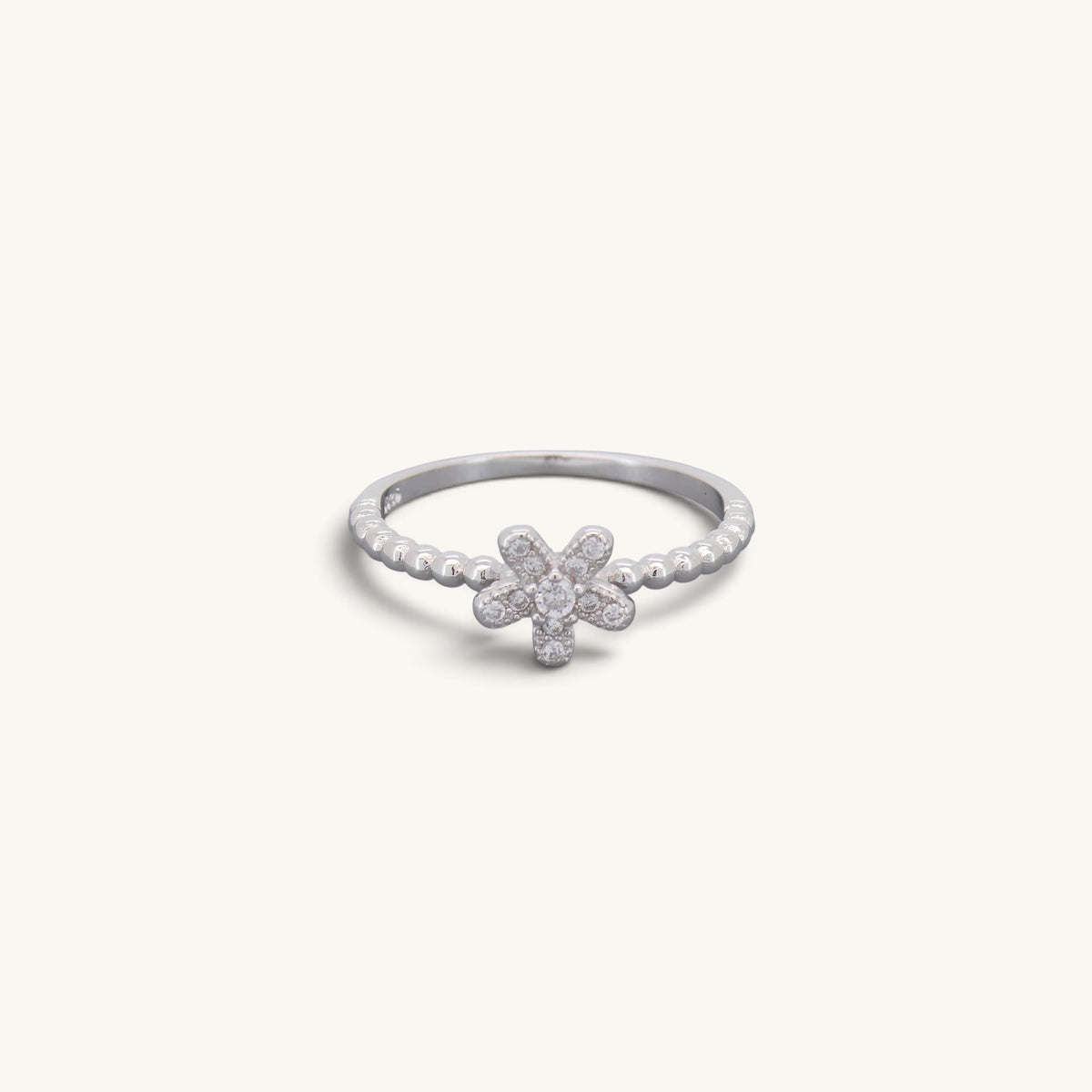 Flower Ball Band Rings