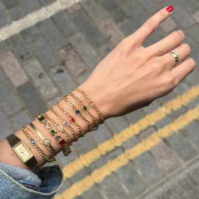 Cz Stones Chain Bracelets