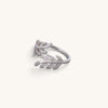 Adjustable Cz Leaf Rings