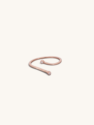 Adjustable Dainty Double Stone Rings