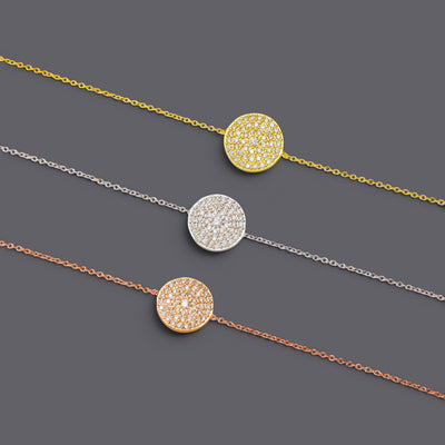 Disc Bracelet CZ