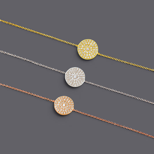 Disc Bracelet CZ