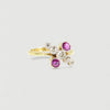 Vintage Ruby & Diamonds Ring , 18k (UK M  - US 6)
