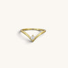 V Shaped Single Cz Ring