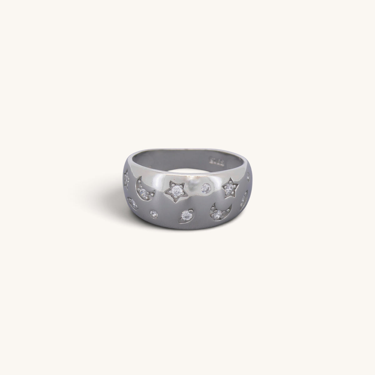 Moon & Star Galaxy Ring