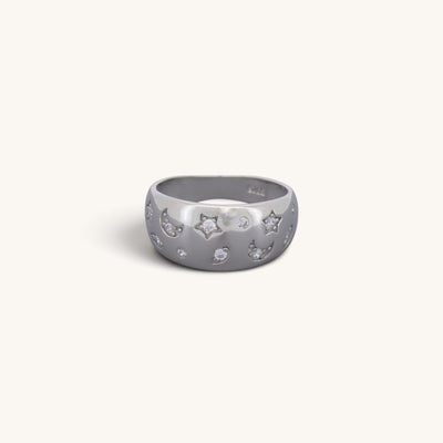 Moon & Star Galaxy Ring
