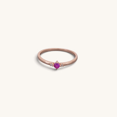 Ruby Look Cz Stone Rings