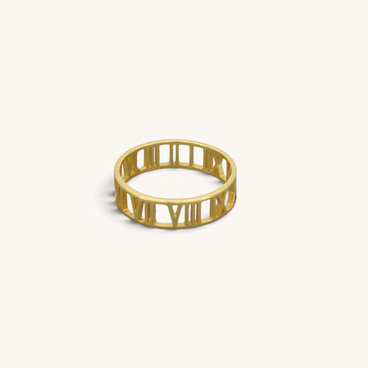 Sterling Silver Roman Clock Rings