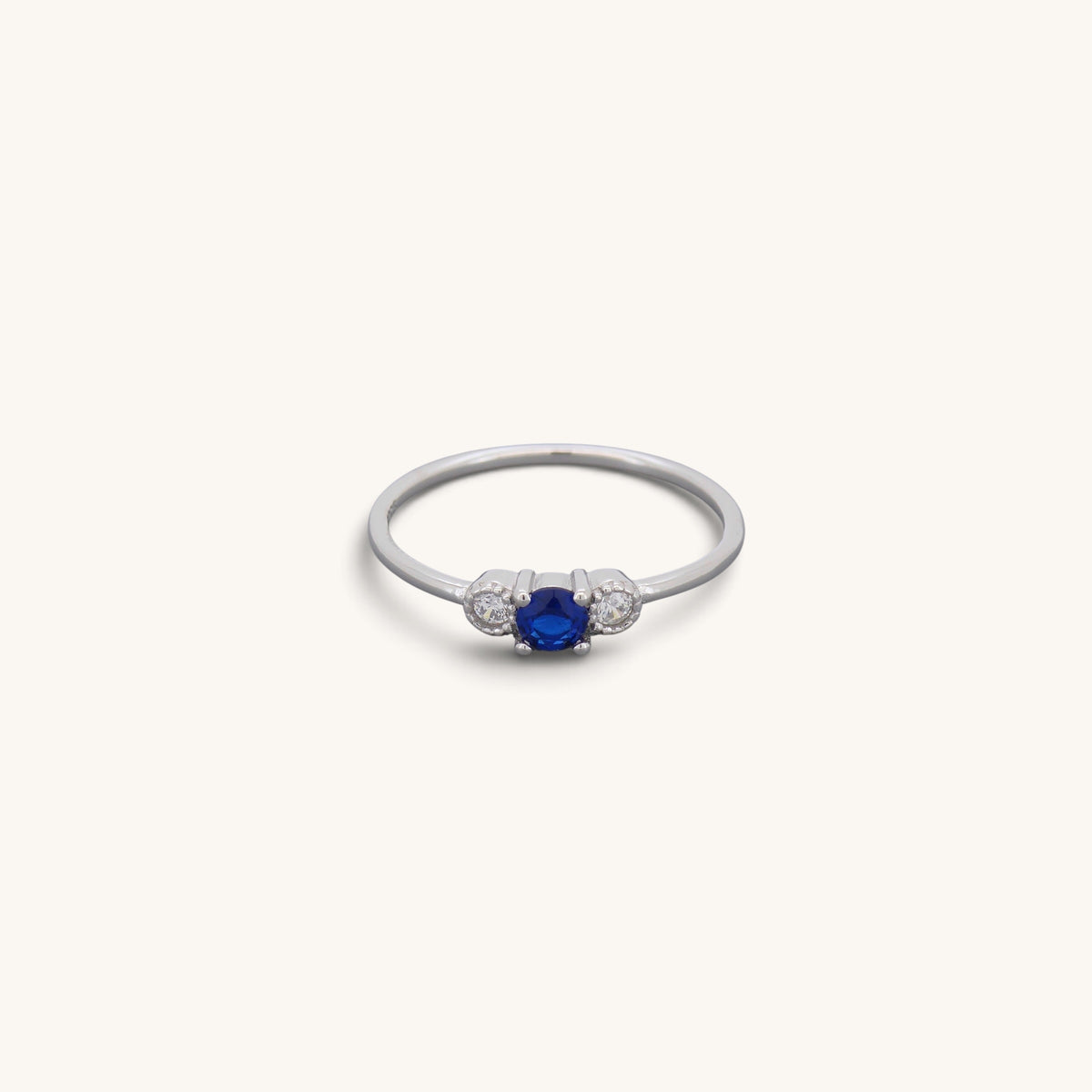 Sapphire Look Cz Stone Rings