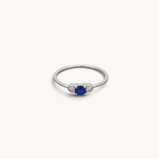 Sapphire Look Cz Stone Rings