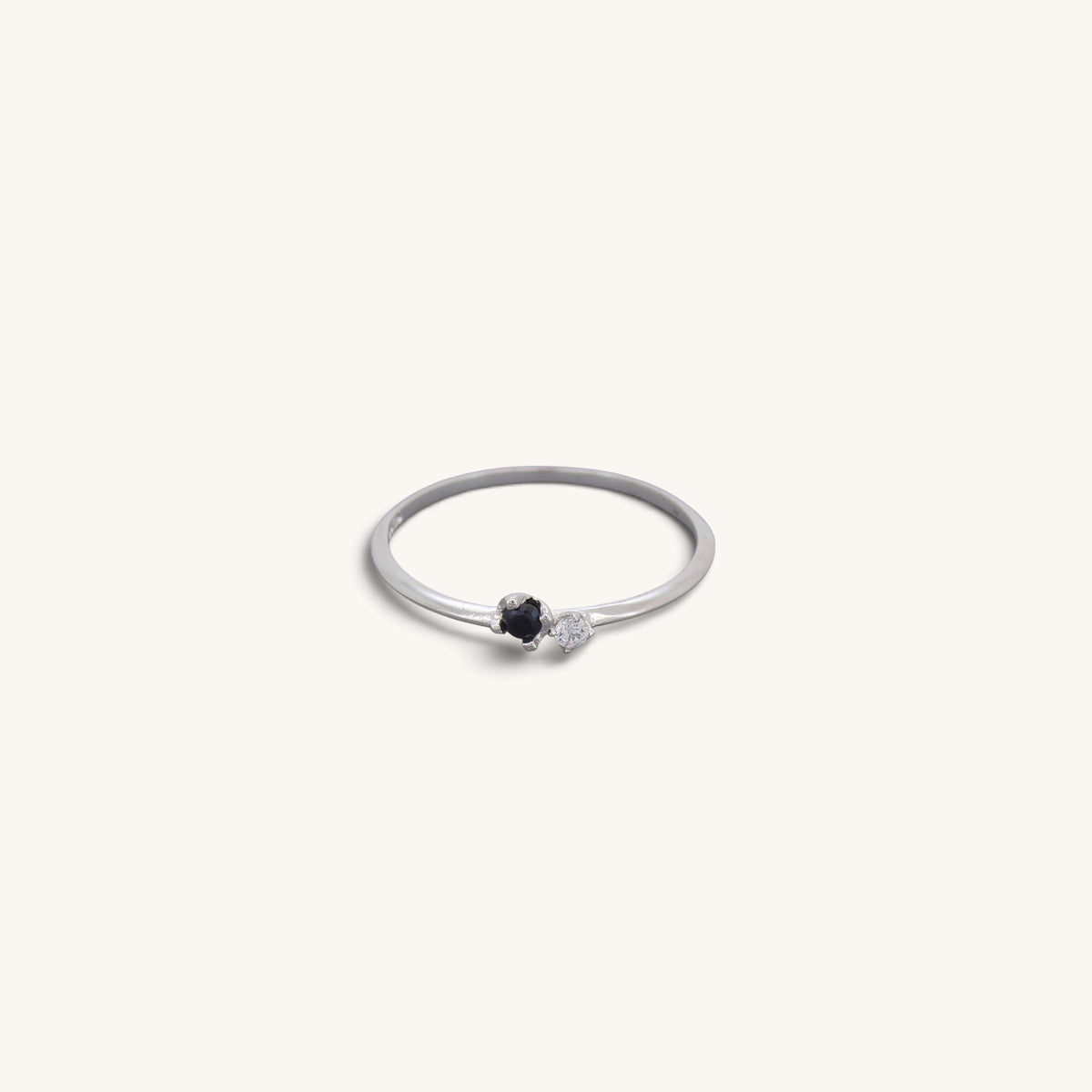 Double Stone Thin Rings