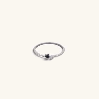 Double Stone Thin Rings