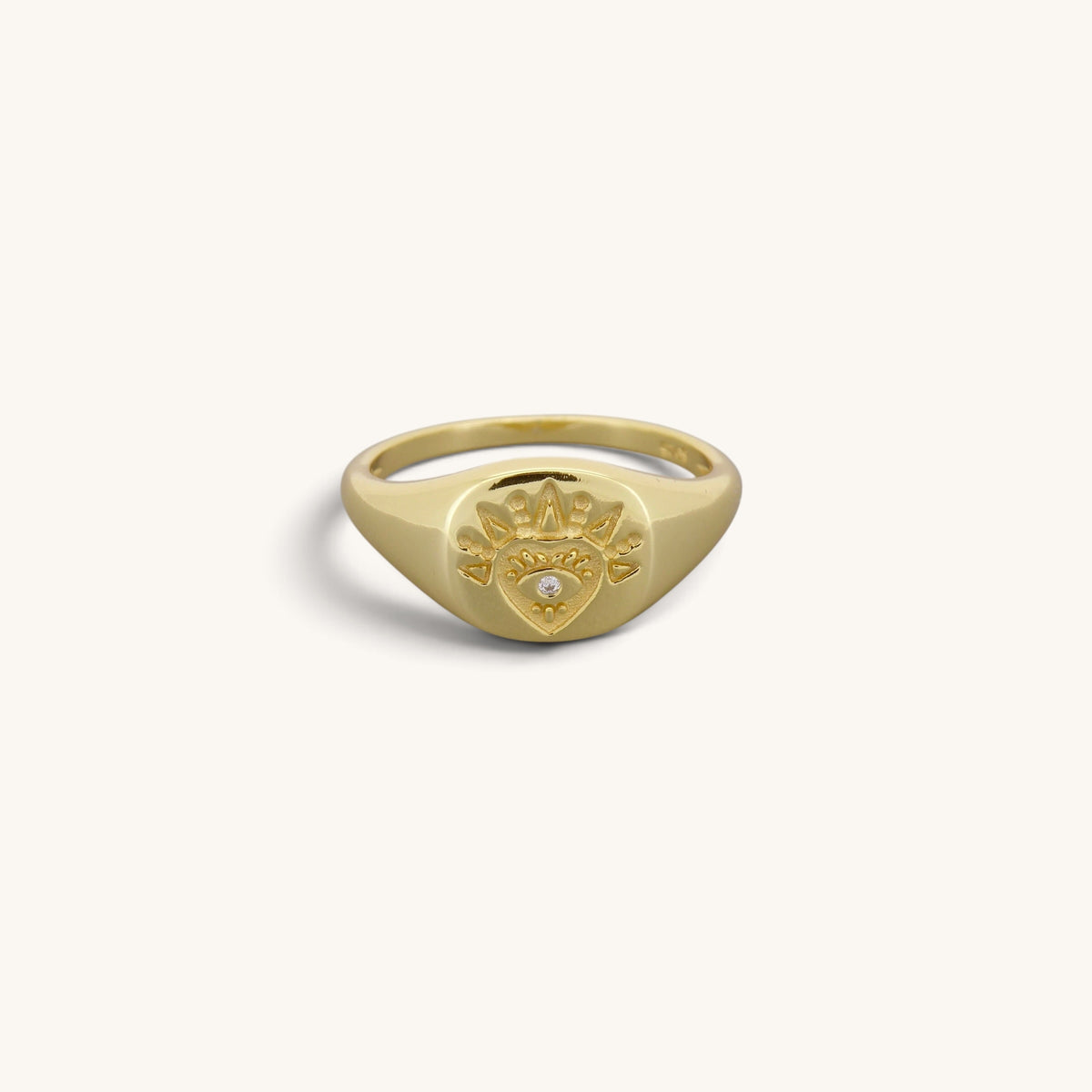 Heart Square Signet Rings