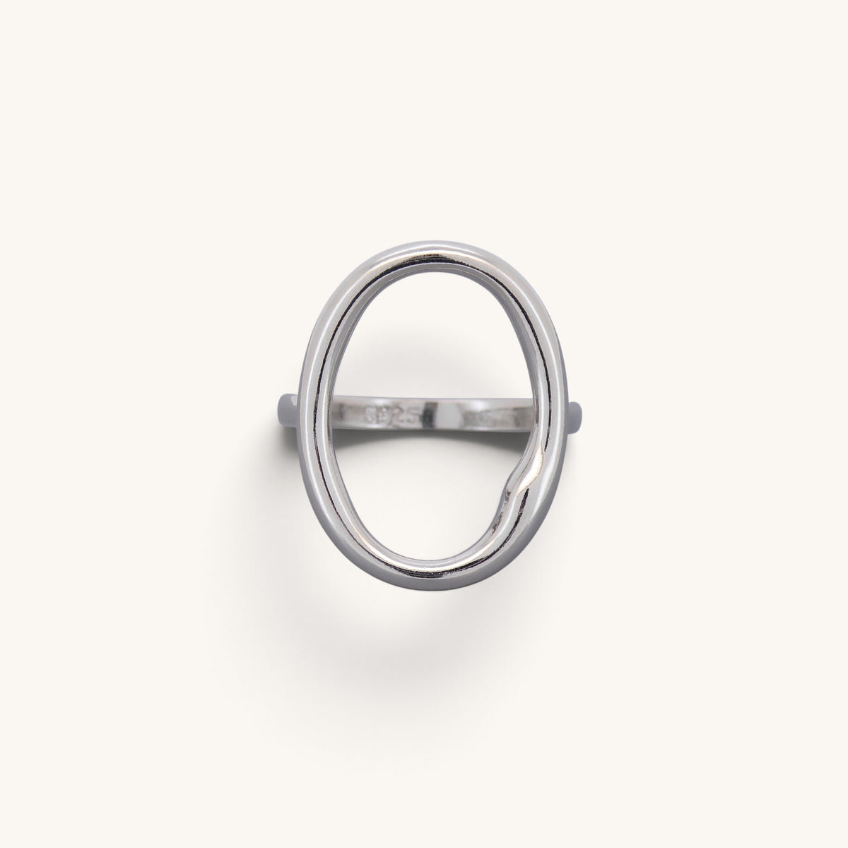 Irregular Hallow Round Circle Ring