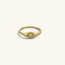 Star Single Cz Signet Rings