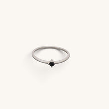 Black Single Cz Stone Rings