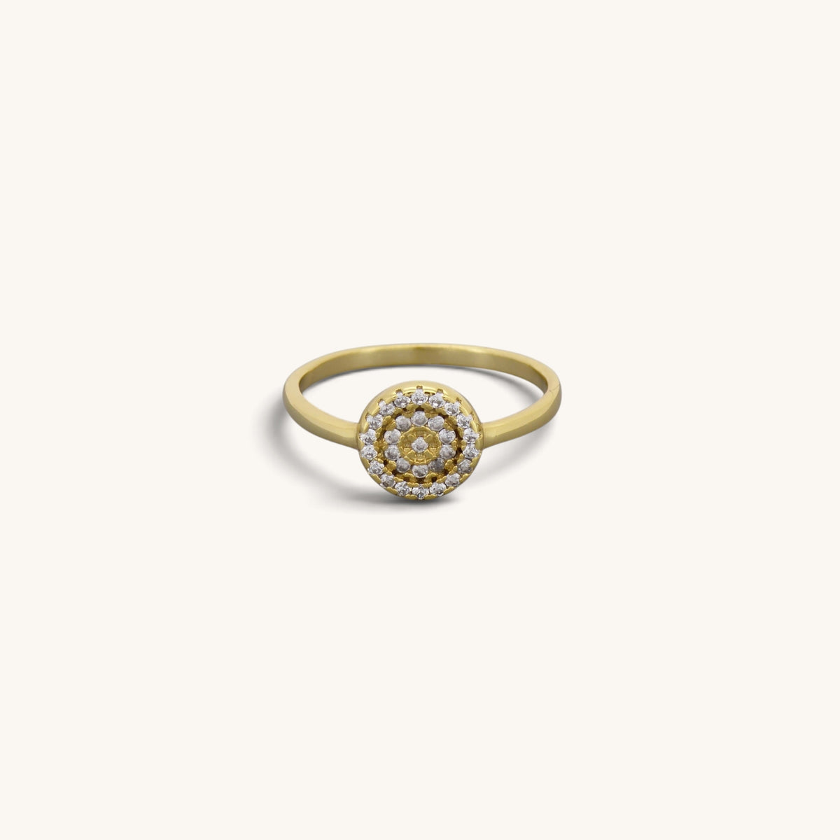 Disc Cz Band Ring