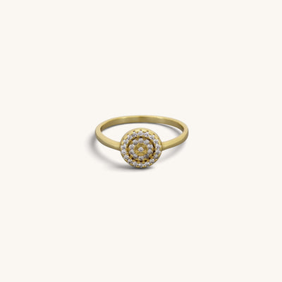 Disc Cz Band Ring