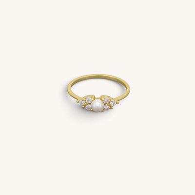 Sterling Silver Victorian Pearl Cluster Rings
