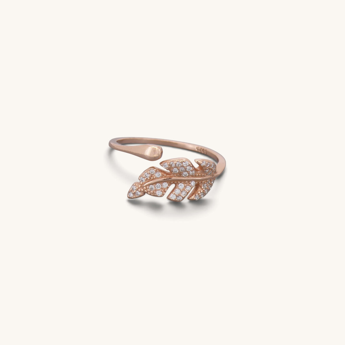 Sterling Silver Single Leaf Rings