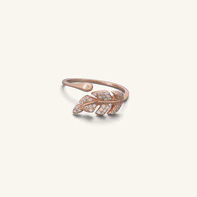 Sterling Silver Single Leaf Rings