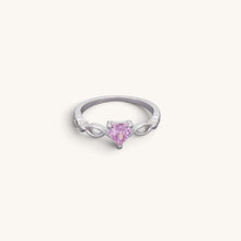 Sterling Silver Pink Heart Ring