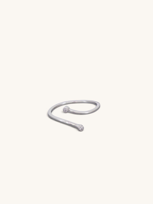 Adjustable Dainty Double Stone Rings