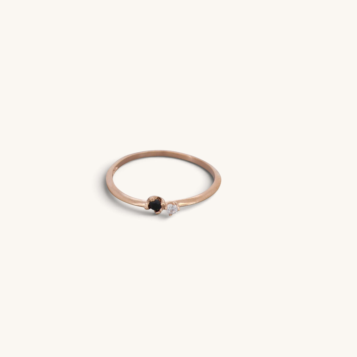 Double Stone Thin Rings