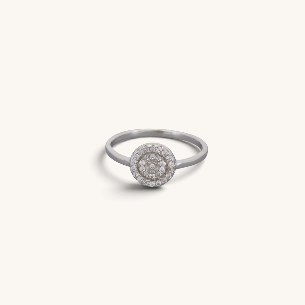 Disc Cz Band Ring