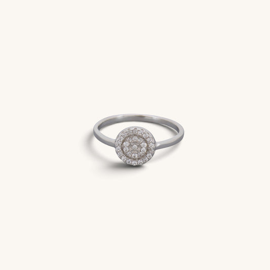 Disc Cz Band Ring