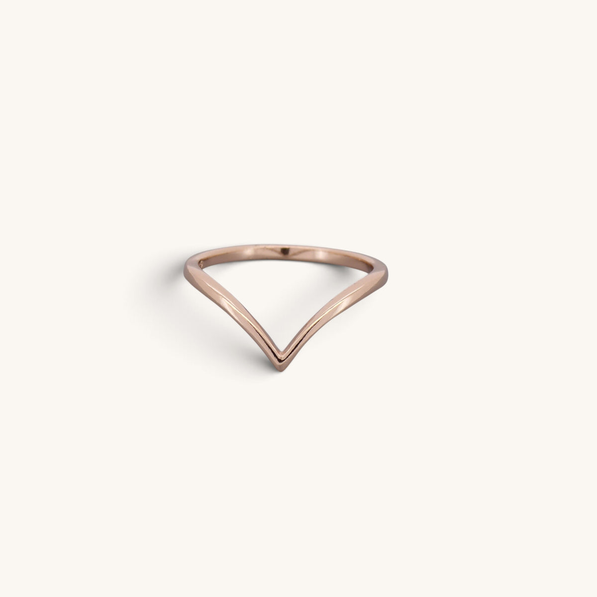 Plain V Wishbone Stacking Rings