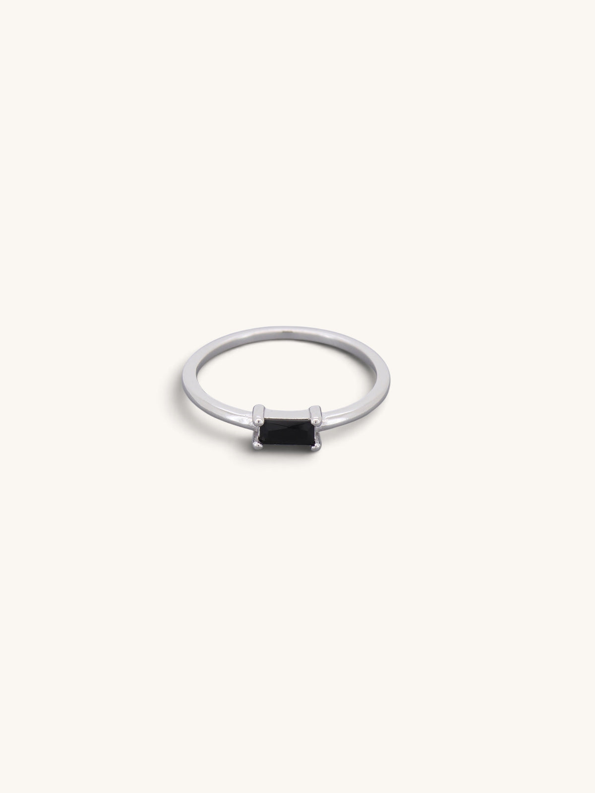 Black Cz Band Rings