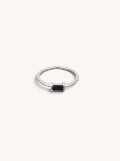 Black Cz Band Rings