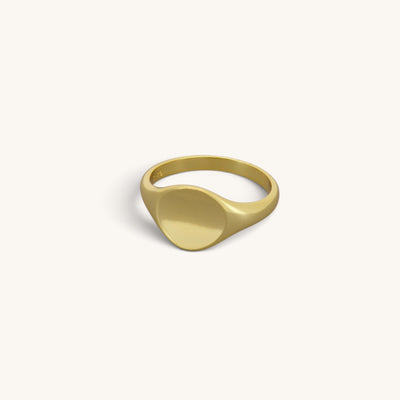 Round Pit Signet Rings