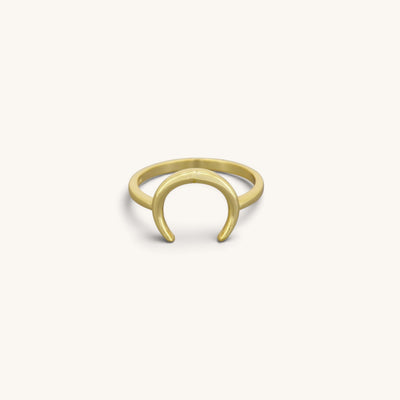 Sterling Silver Half Moon Horn Rings