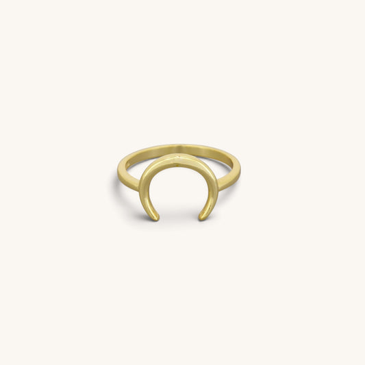 Sterling Silver Half Moon Horn Rings