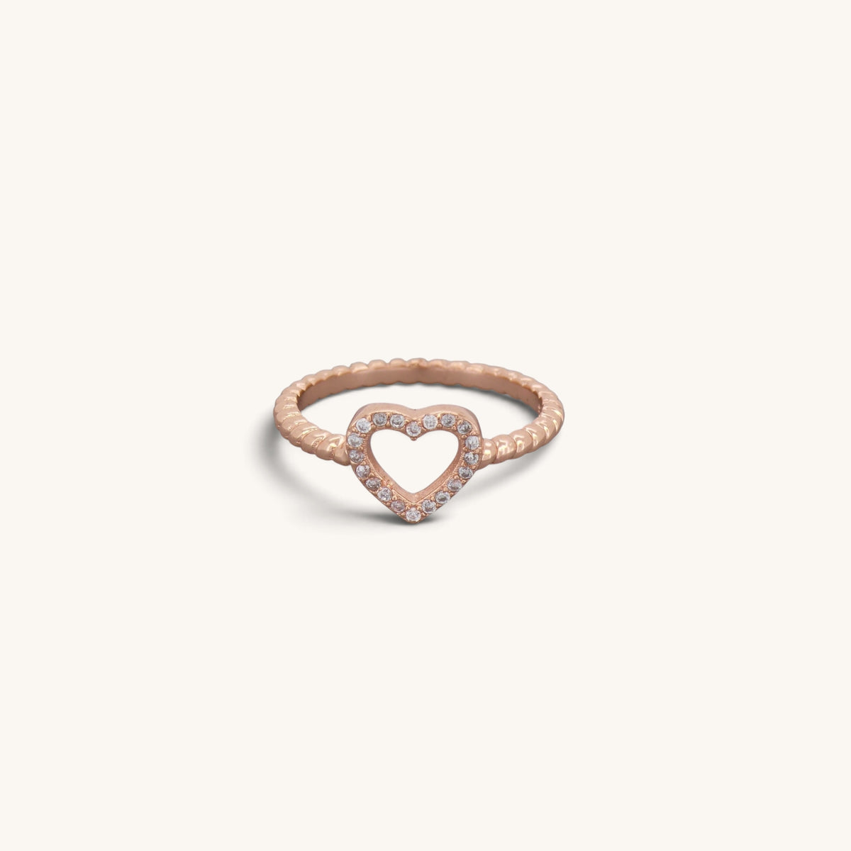 Heart Ball Band Rings