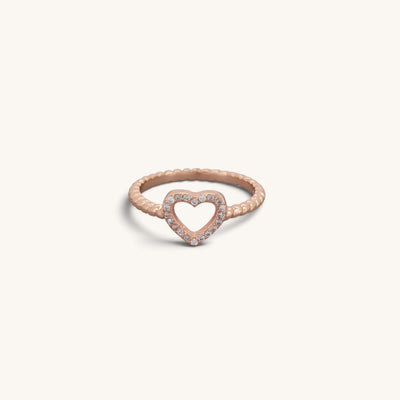 Heart Ball Band Rings