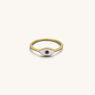 Enamel Blue Eye Rings