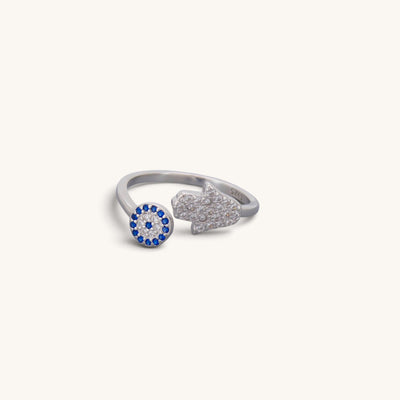 Adjustable Evil Eye & Hand Rings