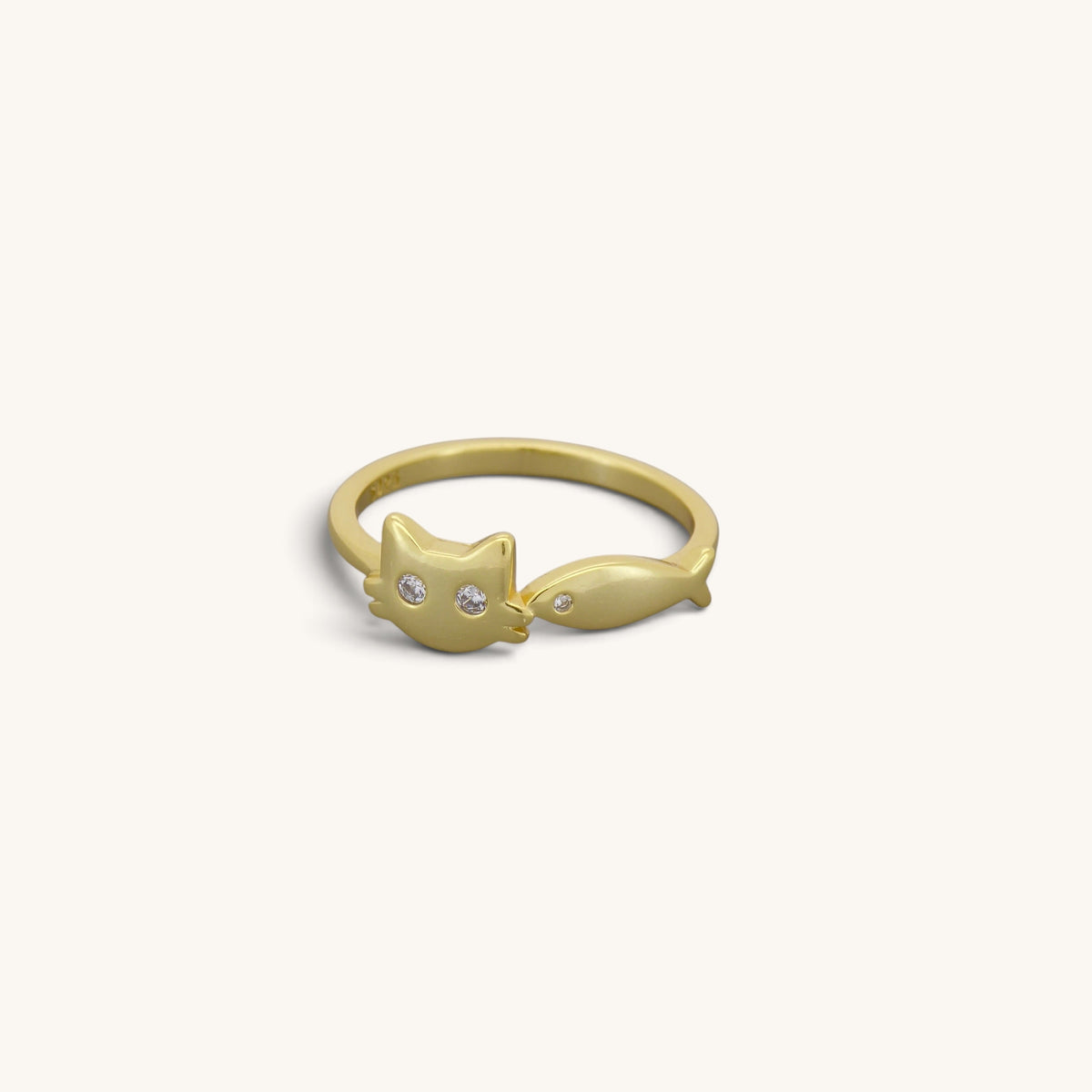 Cat & Fish Cz Rings