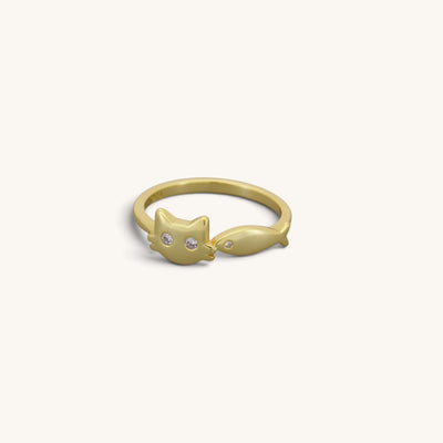 Cat & Fish Cz Rings