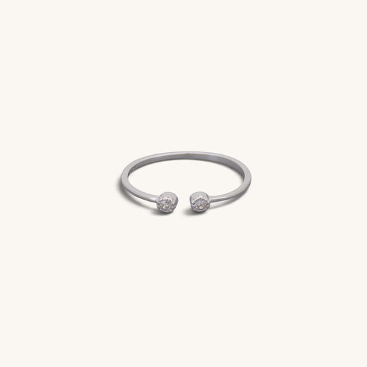 Adjustable Double Stone Rings