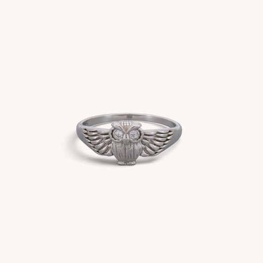 Owl Cz Ring