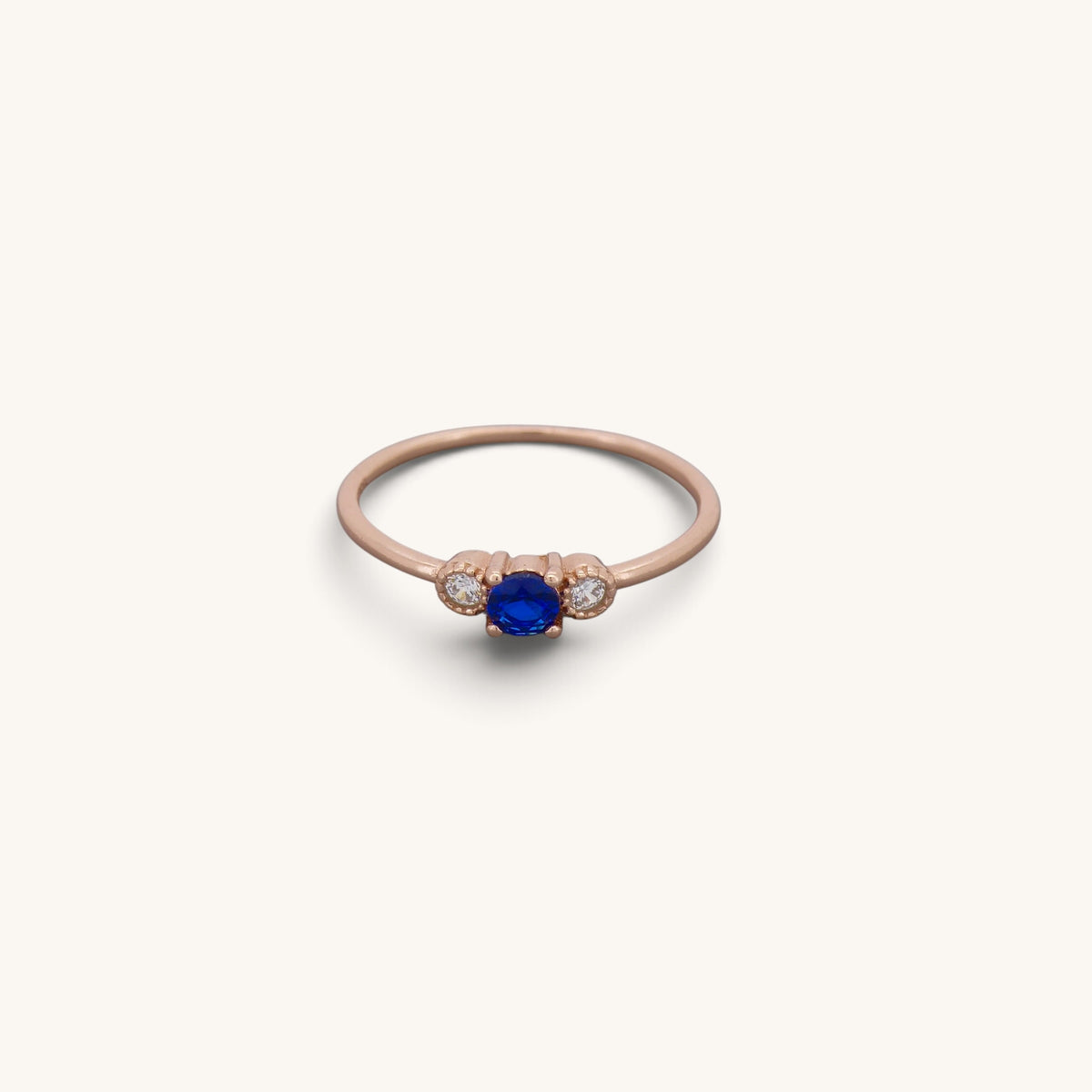 Sapphire Look Cz Stone Rings