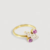 Vintage Ruby & Diamonds Ring , 18k (UK M  - US 6)