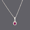 Ruby & Diamond Necklace, 18k White Gold