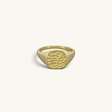 Hammered Square Signet Rings
