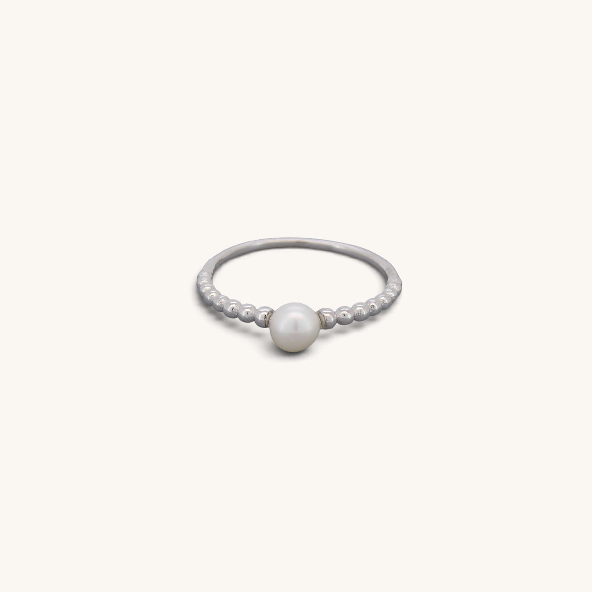Single Pearl Ball Rings